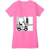 Ladies' Jersey Short-Sleeve Deep V-Neck T-Shirt Thumbnail