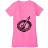 Ladies' Jersey Short-Sleeve Deep V-Neck T-Shirt Thumbnail