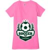 Ladies' Jersey Short-Sleeve Deep V-Neck T-Shirt Thumbnail