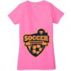 Ladies' Jersey Short-Sleeve Deep V-Neck T-Shirt Thumbnail