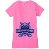 Ladies' Jersey Short-Sleeve Deep V-Neck T-Shirt Thumbnail