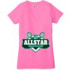 Ladies' Jersey Short-Sleeve Deep V-Neck T-Shirt Thumbnail