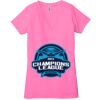 Ladies' Jersey Short-Sleeve Deep V-Neck T-Shirt Thumbnail