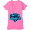 Ladies' Jersey Short-Sleeve Deep V-Neck T-Shirt Thumbnail