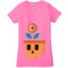 Ladies' Jersey Short-Sleeve Deep V-Neck T-Shirt Thumbnail
