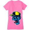 Ladies' Jersey Short-Sleeve Deep V-Neck T-Shirt Thumbnail