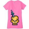 Ladies' Jersey Short-Sleeve Deep V-Neck T-Shirt Thumbnail