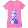 Ladies' Jersey Short-Sleeve Deep V-Neck T-Shirt Thumbnail