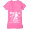 Ladies' Jersey Short-Sleeve Deep V-Neck T-Shirt Thumbnail