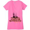 Ladies' Jersey Short-Sleeve Deep V-Neck T-Shirt Thumbnail
