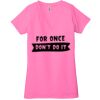 Ladies' Jersey Short-Sleeve Deep V-Neck T-Shirt Thumbnail