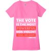 Ladies' Jersey Short-Sleeve Deep V-Neck T-Shirt Thumbnail