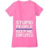 Ladies' Jersey Short-Sleeve Deep V-Neck T-Shirt Thumbnail