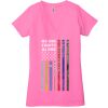 Ladies' Jersey Short-Sleeve Deep V-Neck T-Shirt Thumbnail