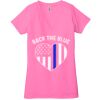 Ladies' Jersey Short-Sleeve Deep V-Neck T-Shirt Thumbnail
