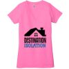 Ladies' Jersey Short-Sleeve Deep V-Neck T-Shirt Thumbnail
