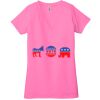 Ladies' Jersey Short-Sleeve Deep V-Neck T-Shirt Thumbnail