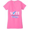 Ladies' Jersey Short-Sleeve Deep V-Neck T-Shirt Thumbnail