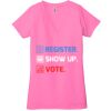 Ladies' Jersey Short-Sleeve Deep V-Neck T-Shirt Thumbnail