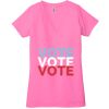 Ladies' Jersey Short-Sleeve Deep V-Neck T-Shirt Thumbnail