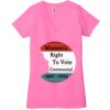 Ladies' Jersey Short-Sleeve Deep V-Neck T-Shirt Thumbnail