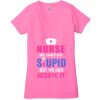 Ladies' Jersey Short-Sleeve Deep V-Neck T-Shirt Thumbnail