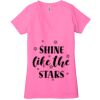Ladies' Jersey Short-Sleeve Deep V-Neck T-Shirt Thumbnail