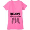 Ladies' Jersey Short-Sleeve Deep V-Neck T-Shirt Thumbnail