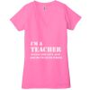 Ladies' Jersey Short-Sleeve Deep V-Neck T-Shirt Thumbnail