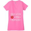 Ladies' Jersey Short-Sleeve Deep V-Neck T-Shirt Thumbnail