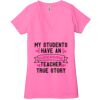Ladies' Jersey Short-Sleeve Deep V-Neck T-Shirt Thumbnail