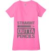 Ladies' Jersey Short-Sleeve Deep V-Neck T-Shirt Thumbnail
