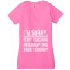 Ladies' Jersey Short-Sleeve Deep V-Neck T-Shirt Thumbnail
