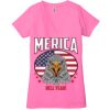 Ladies' Jersey Short-Sleeve Deep V-Neck T-Shirt Thumbnail