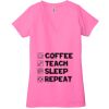Ladies' Jersey Short-Sleeve Deep V-Neck T-Shirt Thumbnail