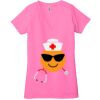 Ladies' Jersey Short-Sleeve Deep V-Neck T-Shirt Thumbnail