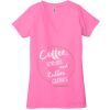 Ladies' Jersey Short-Sleeve Deep V-Neck T-Shirt Thumbnail