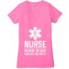 Ladies' Jersey Short-Sleeve Deep V-Neck T-Shirt Thumbnail