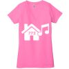 Ladies' Jersey Short-Sleeve Deep V-Neck T-Shirt Thumbnail