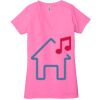 Ladies' Jersey Short-Sleeve Deep V-Neck T-Shirt Thumbnail