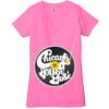 Ladies' Jersey Short-Sleeve Deep V-Neck T-Shirt Thumbnail