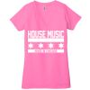 Ladies' Jersey Short-Sleeve Deep V-Neck T-Shirt Thumbnail
