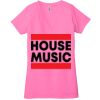 Ladies' Jersey Short-Sleeve Deep V-Neck T-Shirt Thumbnail