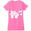 Ladies' Jersey Short-Sleeve Deep V-Neck T-Shirt Thumbnail