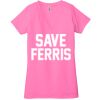 Ladies' Jersey Short-Sleeve Deep V-Neck T-Shirt Thumbnail