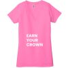 Ladies' Jersey Short-Sleeve Deep V-Neck T-Shirt Thumbnail