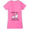 Ladies' Jersey Short-Sleeve Deep V-Neck T-Shirt Thumbnail