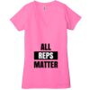 Ladies' Jersey Short-Sleeve Deep V-Neck T-Shirt Thumbnail
