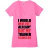 Ladies' Jersey Short-Sleeve Deep V-Neck T-Shirt Thumbnail