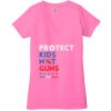 Ladies' Jersey Short-Sleeve Deep V-Neck T-Shirt Thumbnail